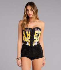Ultra Game NBA Los Angeles Lakers Corset Top