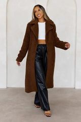 Luxe Teddy Coat Chocolate