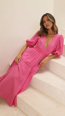 Erin Midi Dress - Pink