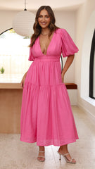 Erin Midi Dress - Pink