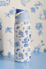 Owala UO Exclusive Delft Cat Print FreeSip 32 oz Water Bottle