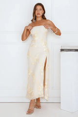 Iconic Influence Strapless Mesh Maxi Dress