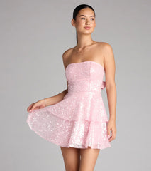Twirl Queen Vibes Sequin Skater Dress
