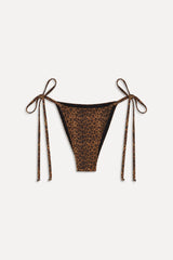 x BELLA HADID Mackenzie String Bikini Bottom - Lucky Leopard