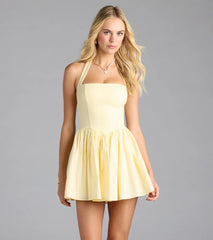 Sweetheart Certified Halter Skater Dress