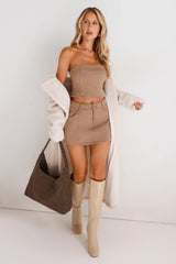 Luxe Teddy Coat Beige