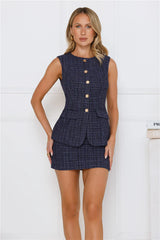 Work Fashionista Tweed Set Navy