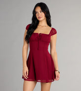 Sweet Yet Sultry Chiffon Mini Dress