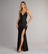 Tricia V-Neck Slit Mermaid Formal Dress