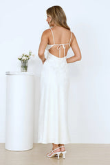 Floral Kiss Satin Maxi Dress