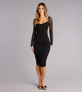 Delicate Drama Ruched Midi Dress