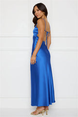 Chic 'Fit Slip Satin Maxi Dress