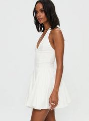 Karisse Halter Mini Dress White