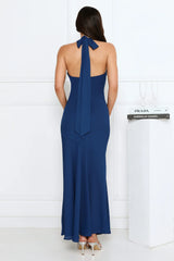 Polished Edge Halter Maxi Dress