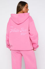 The Good Life Back Graphic Oversized Hoodie Pink