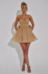 Polly Mini Dress - Gold Sparkle