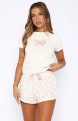 Sweetheart Pyjama Set Lemon Bow
