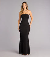 Audrina Glitter Strapless Mermaid Formal Dress