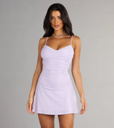 Shine On A-Line Glitter Mini Dress