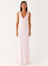 Cherry Sky Maxi Dress - Baby Pink