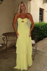 Gretta Strapless Maxi Dress - Yellow