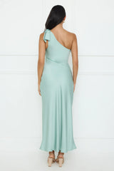 Night Of Distinction One Shoulder Satin Maxi Dress