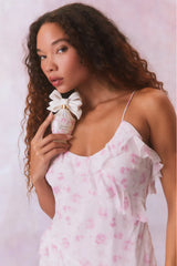 Lomina Heirloom Print Silk Mini Dress