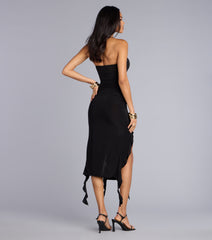 Can’t Look Away Tube Midi Dress