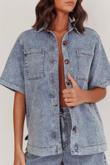 Ottawa Button Up Shirt Denim Blue