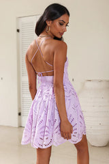 Seeking The Truth Mini Dress Lilac