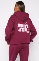 11th Street Sweet Kisses Oversized Hoodie Very Berry