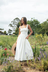 Kinslee Midi Dress - White