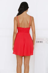 Smile Back At Me Mini Dress Red