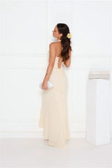 Silver Lining Love Halter Maxi Dress