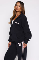 Lucky Thirteen Charise Zip Front Hoodie Navy