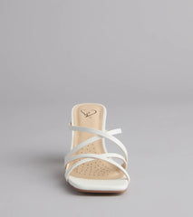 On Point Criss-Cross Strappy Mules