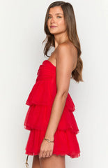 Birthday Girl Red Mini Party Dress