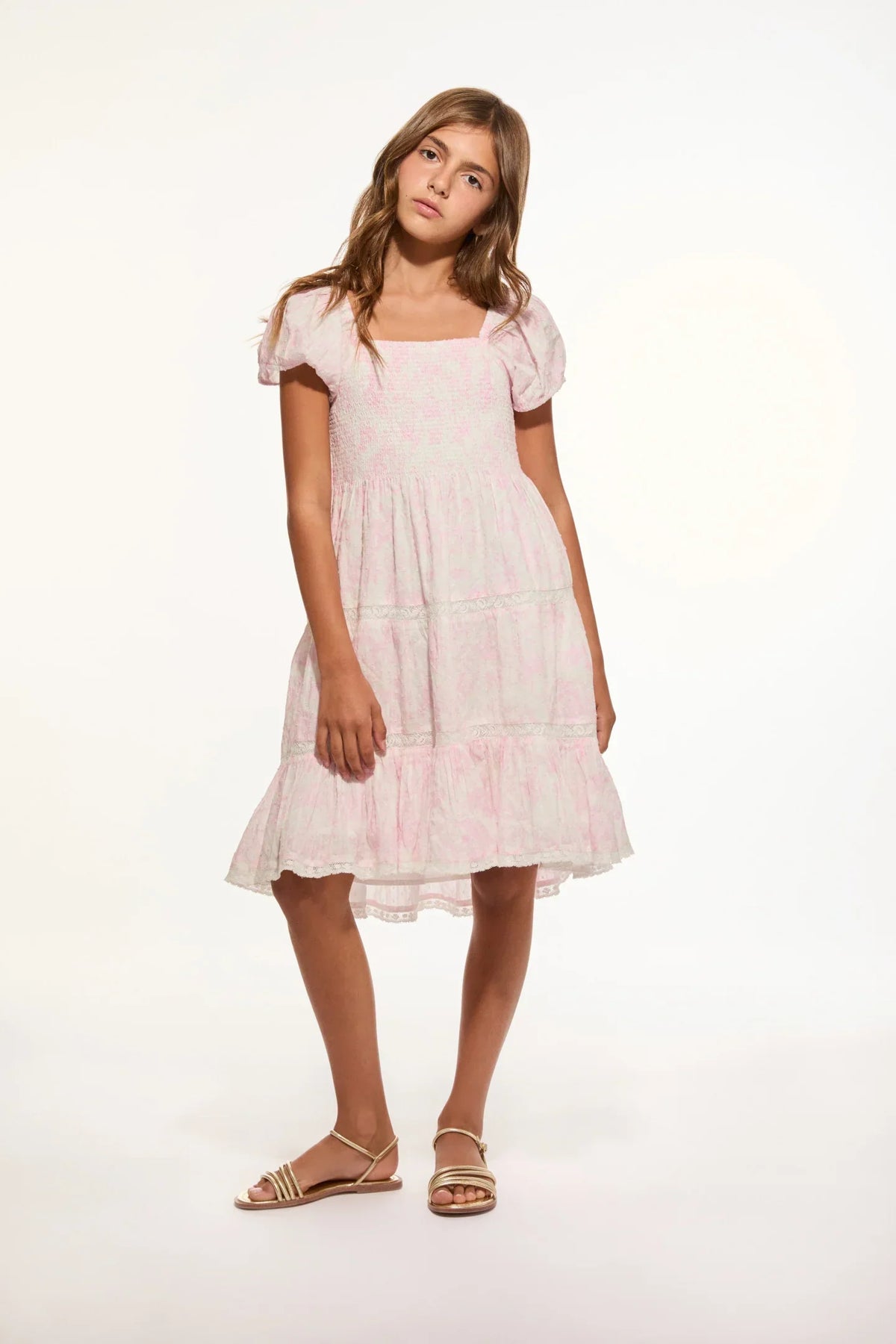 Girls Muriella Cotton Toile Print Dress