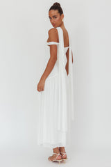 Kaycee Drop Waist Maxi Dress White
