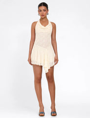 Fiorella Mini Dress - White : Lace : Cream