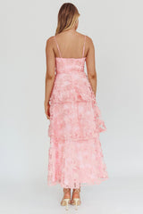 Dori Floral Embellished Maxi Dress Blush
