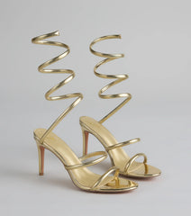 Golden Hour Spiral Stiletto Heels
