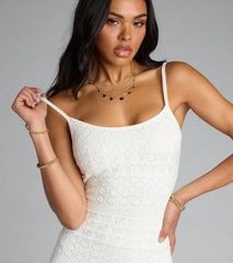 Twist and Slay Crochet Mini Dress