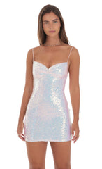 Sequin Butterfly Dress in Iridescent