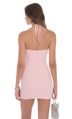 Rhinestone Florette Dress in Pink