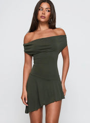 I Attract It Cowl Halter Playsuit Green