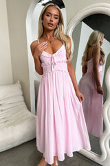 Nicola Midi Dress - Baby Pink