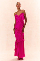 Rialto Silk Ruffle Maxi Dress