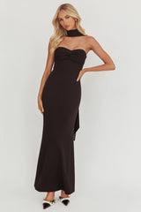 Of The Night Twist Bust Maxi Dress Black