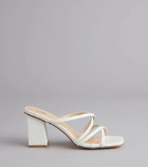 On Point Criss-Cross Strappy Mules